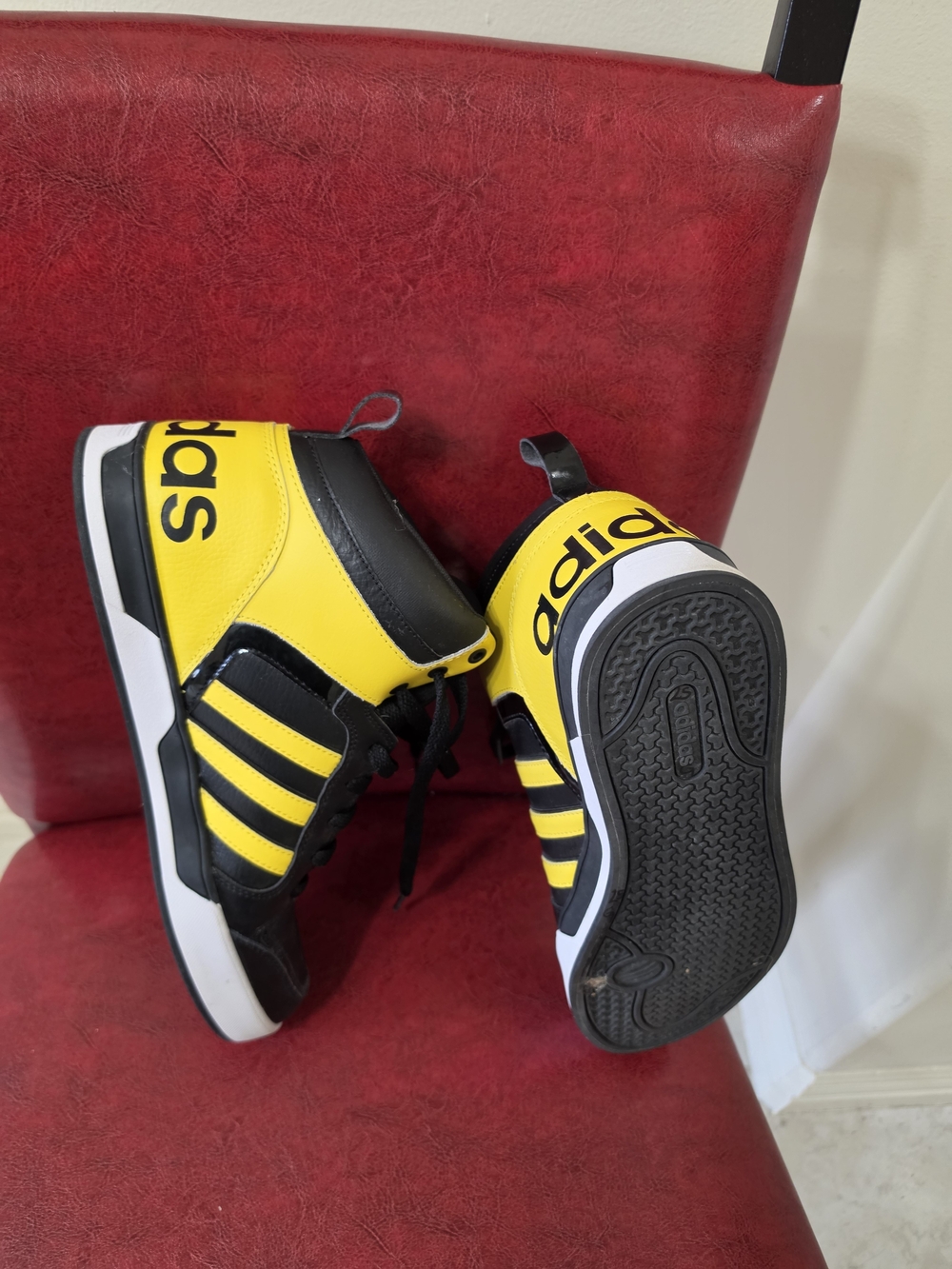 adidas Male High-Top Sneakers in Yellow and Black